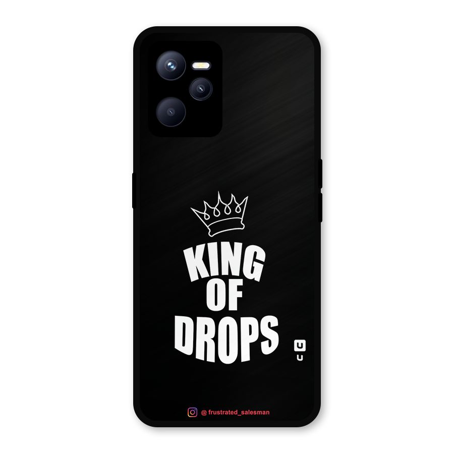 King of Drops Black Metal Back Case for Realme C35