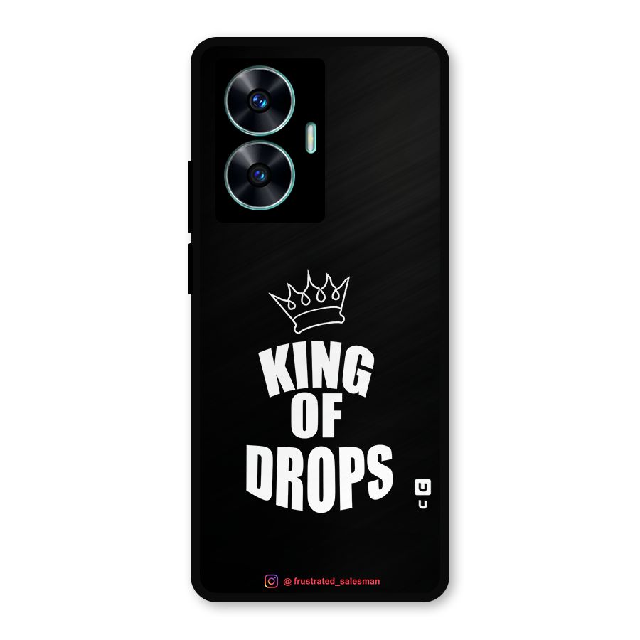 King of Drops Black Metal Back Case for Realme C55