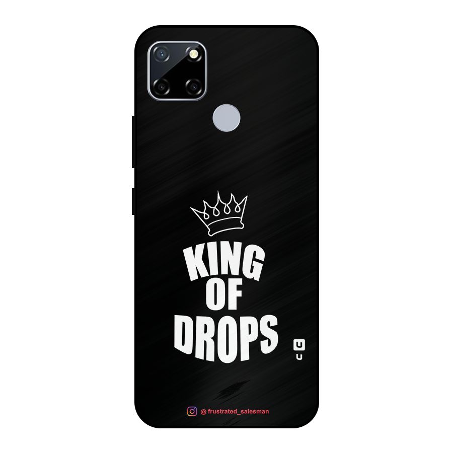 King of Drops Black Metal Back Case for Realme Narzo 20