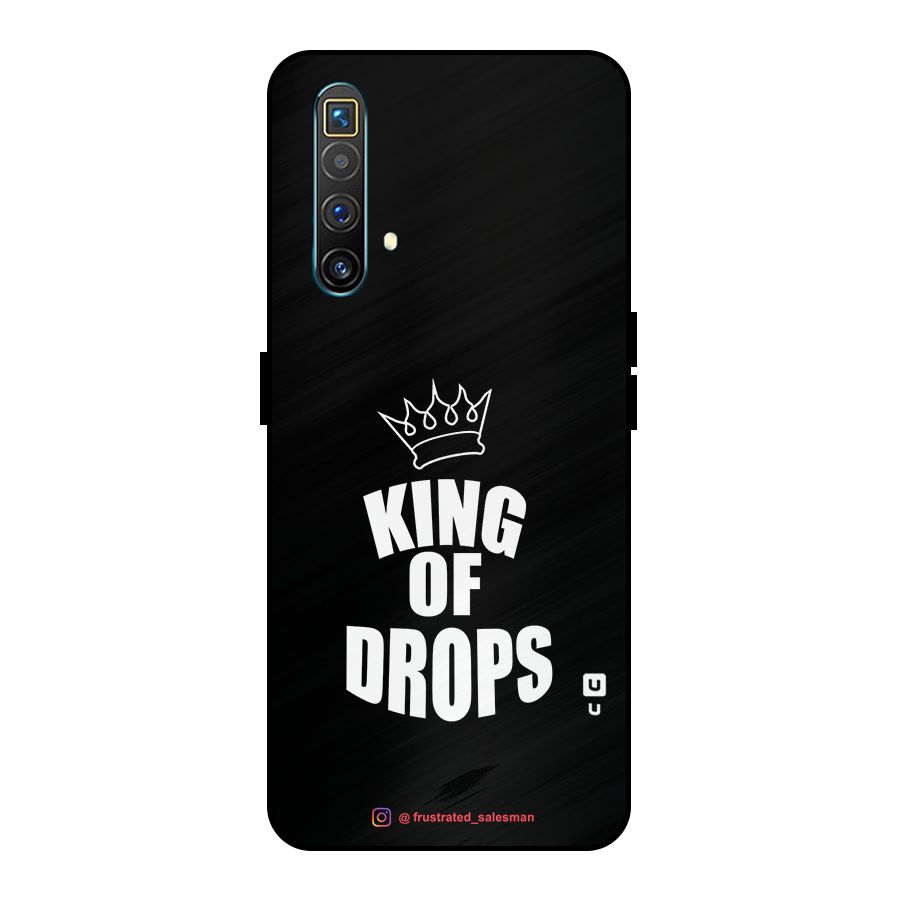 King of Drops Black Metal Back Case for Realme X3
