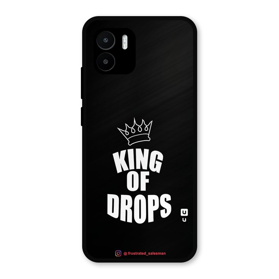 King of Drops Black Metal Back Case for Redmi A2