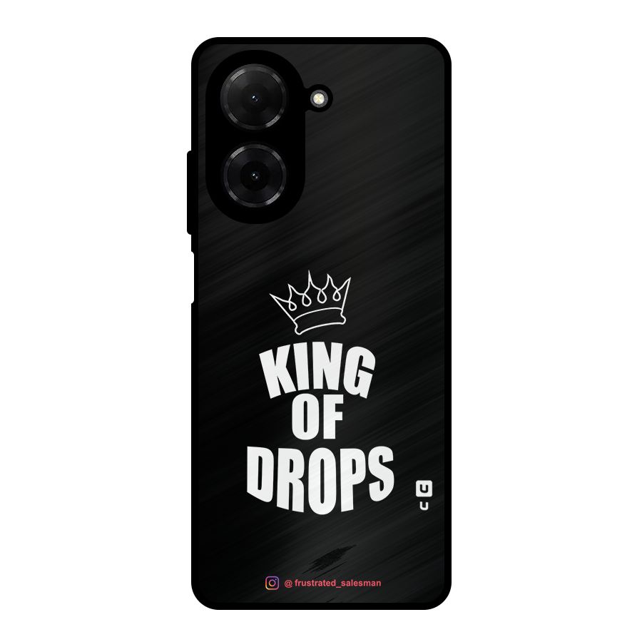 King of Drops Black Metal Back Case for Redmi A5 4G