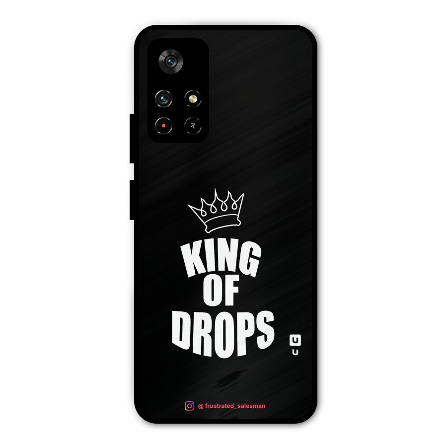 King of Drops Black Metal Back Case for Redmi Note 11T 5G