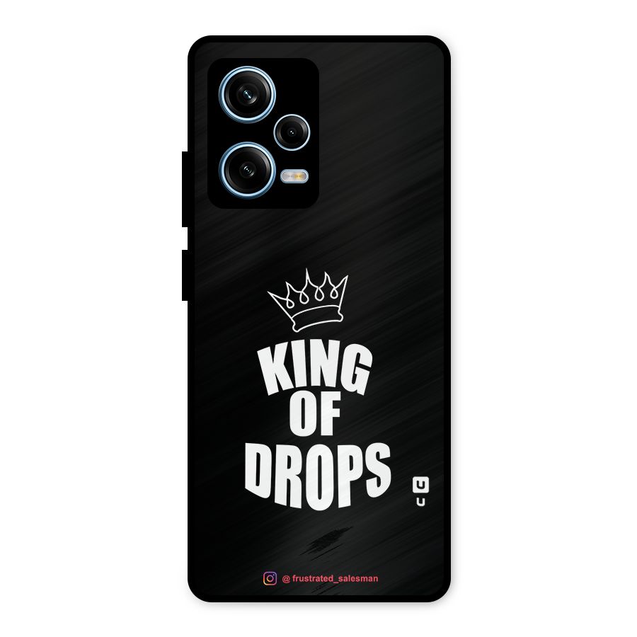 King of Drops Black Metal Back Case for Redmi Note 12 Pro