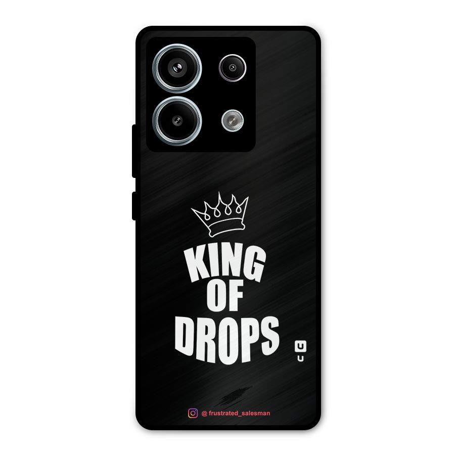 King of Drops Black Metal Back Case for Redmi Note 13 Pro 5G