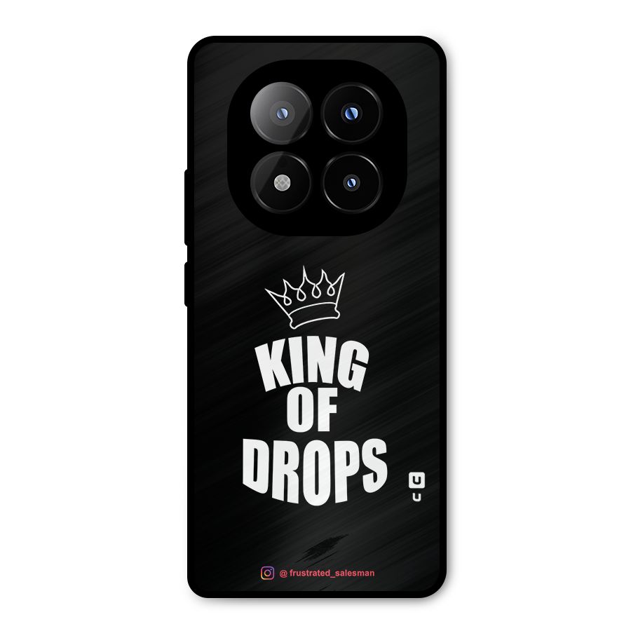 King of Drops Black Metal Back Case for Redmi Note 14 Pro Plus 5G