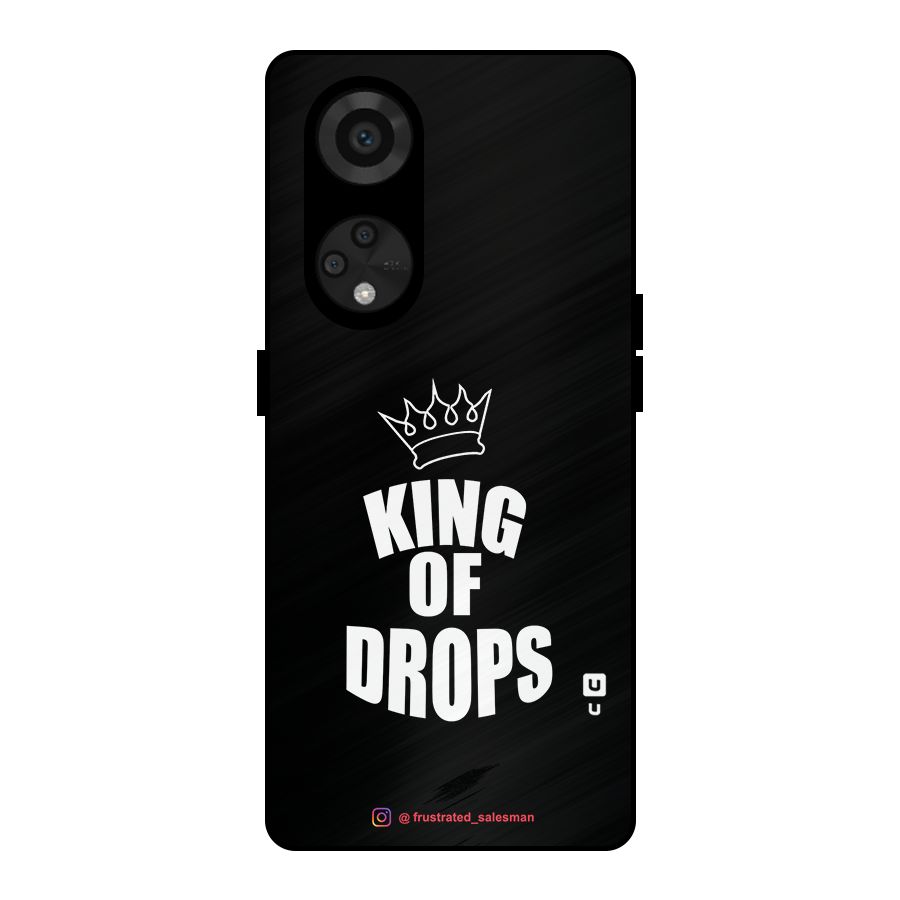King of Drops Black Metal Back Case for Reno8 T 5G