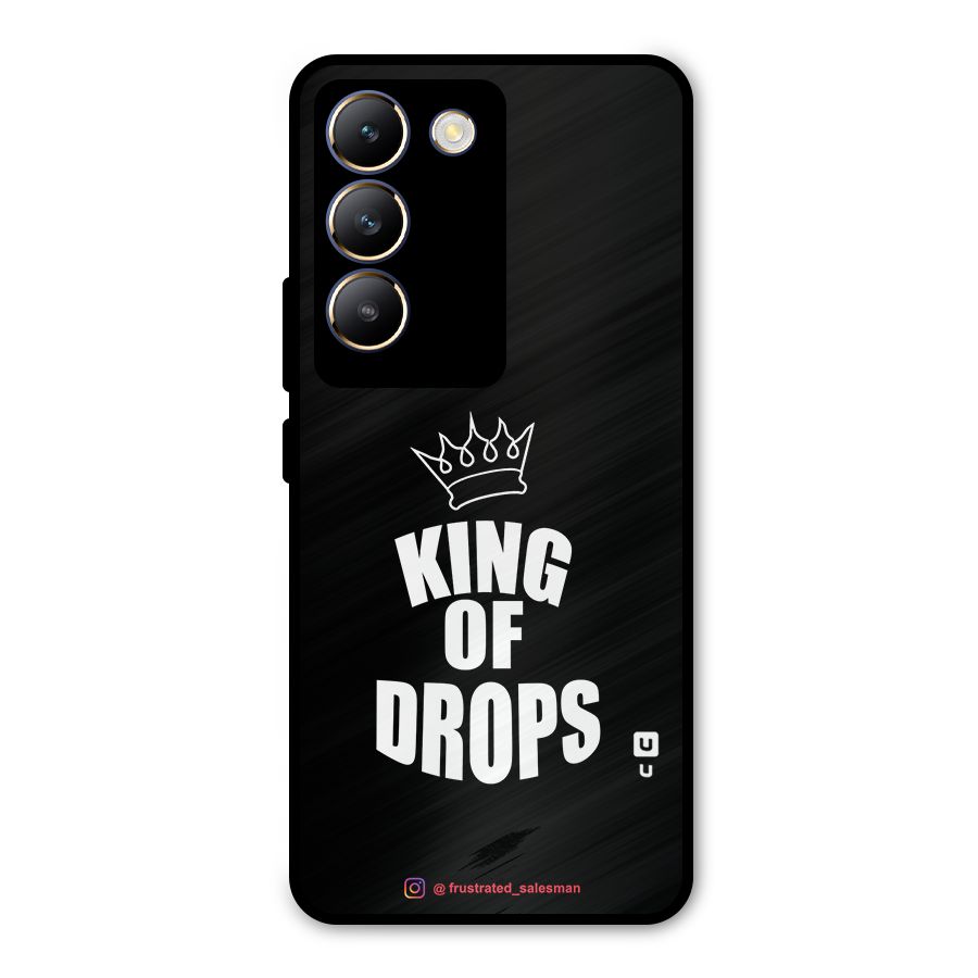 King of Drops Black Metal Back Case for Vivo T3 5G