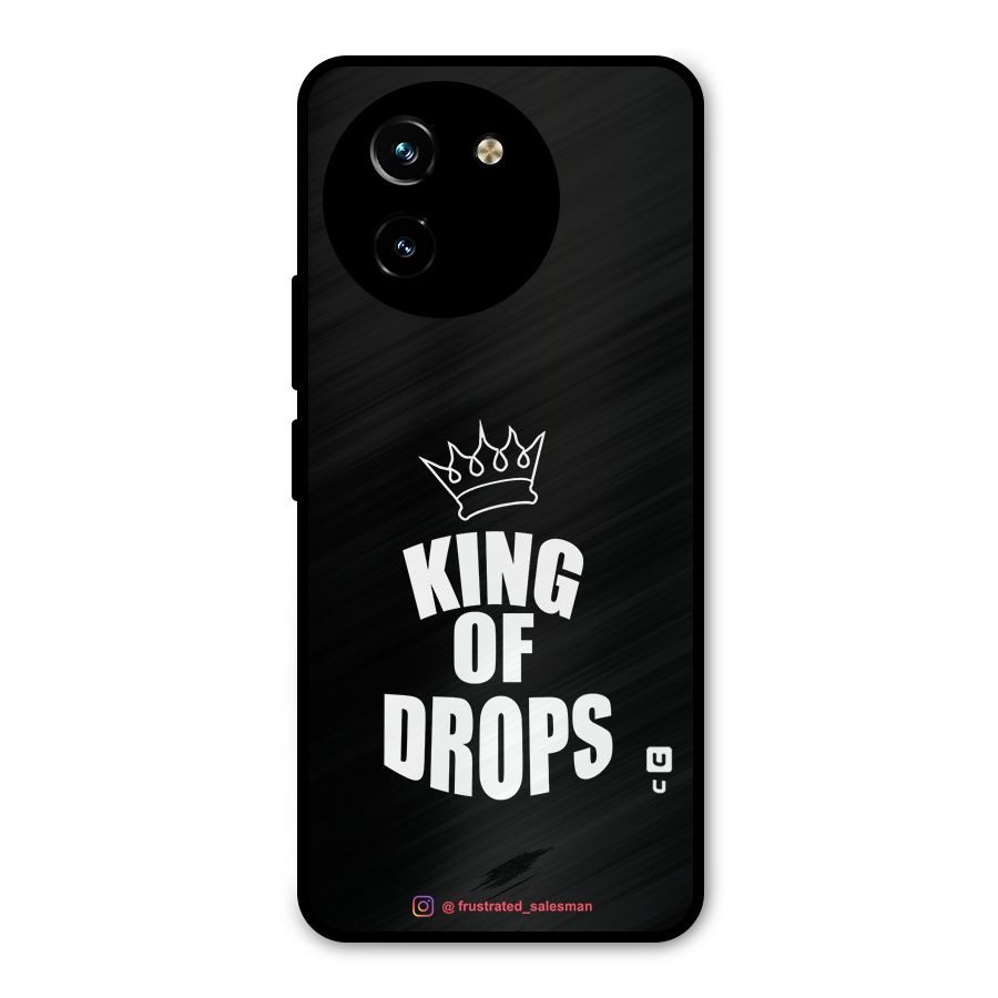 King of Drops Black Metal Back Case for Vivo T3x