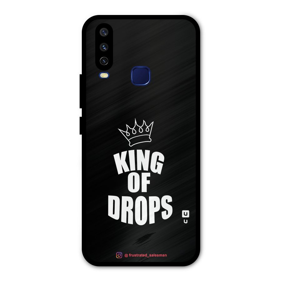 King of Drops Black Metal Back Case for Vivo V17