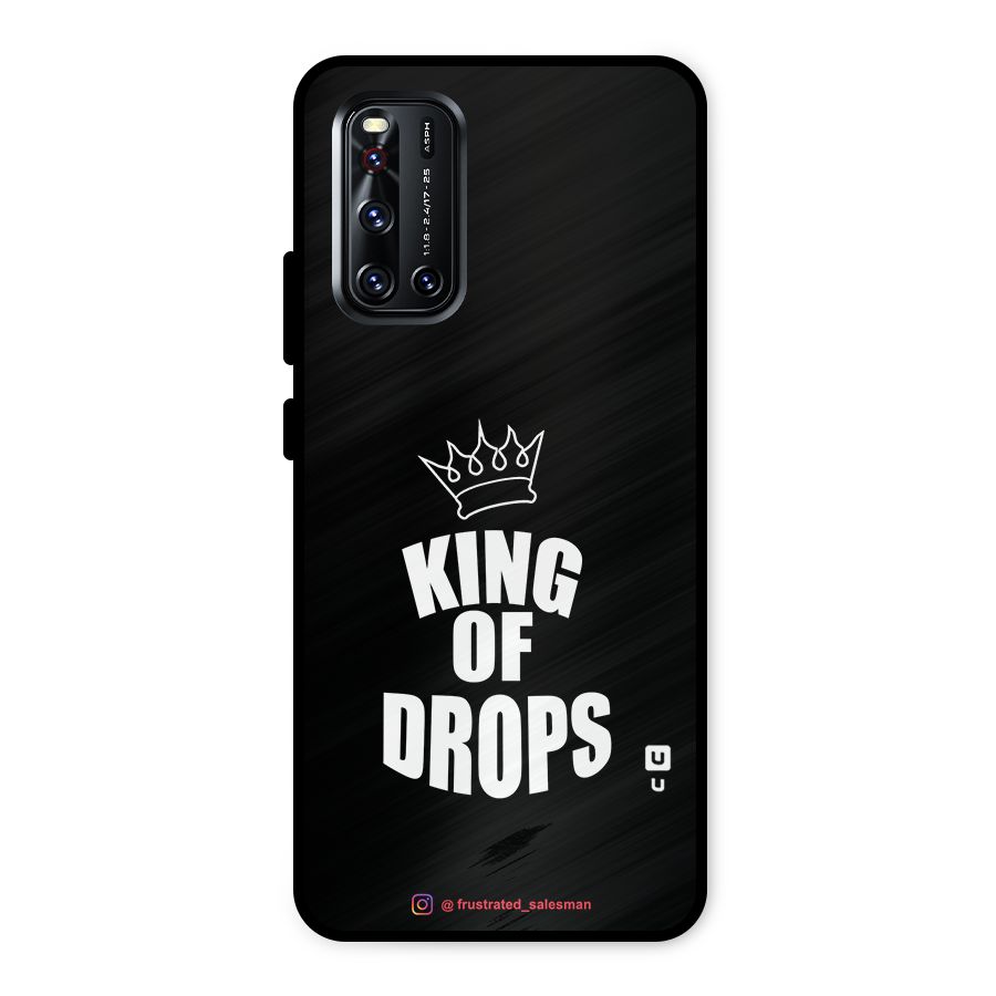 King of Drops Black Metal Back Case for Vivo V19