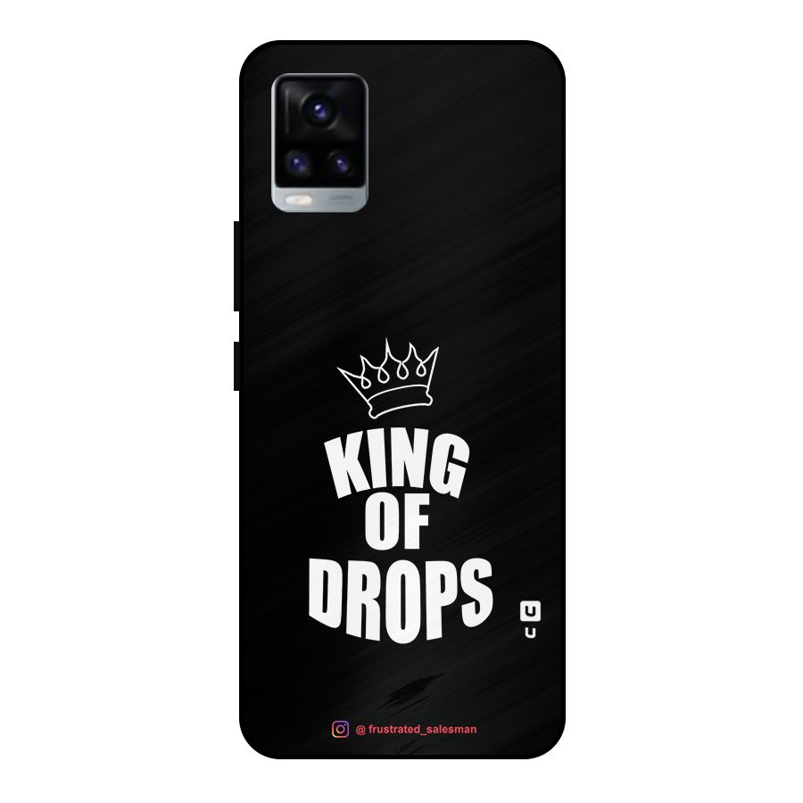King of Drops Black Metal Back Case for Vivo V20 2021