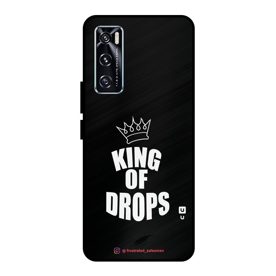 King of Drops Black Metal Back Case for Vivo V20 SE