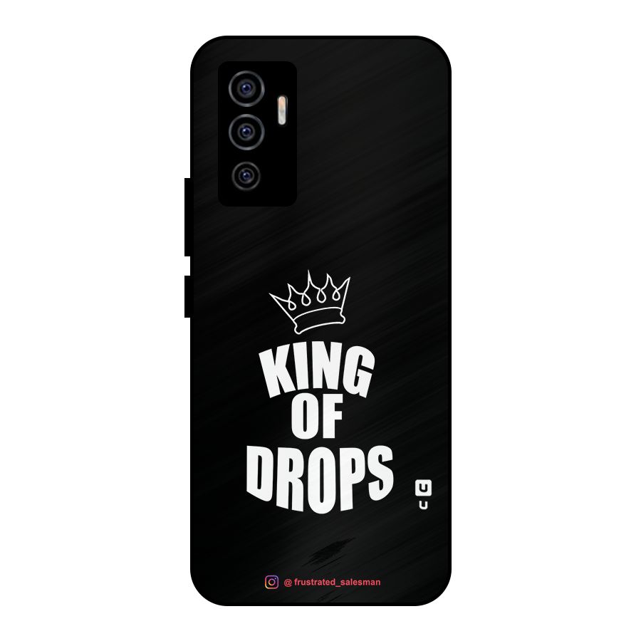 King of Drops Black Metal Back Case for Vivo V23e