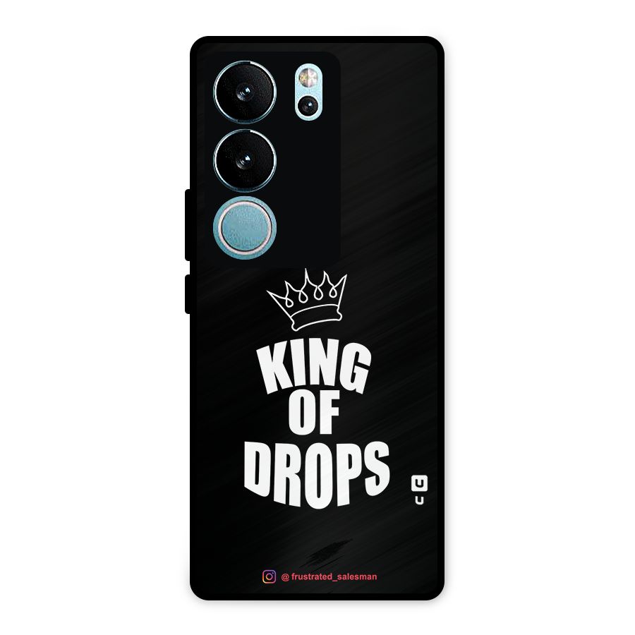 King of Drops Black Metal Back Case for Vivo V29 Pro