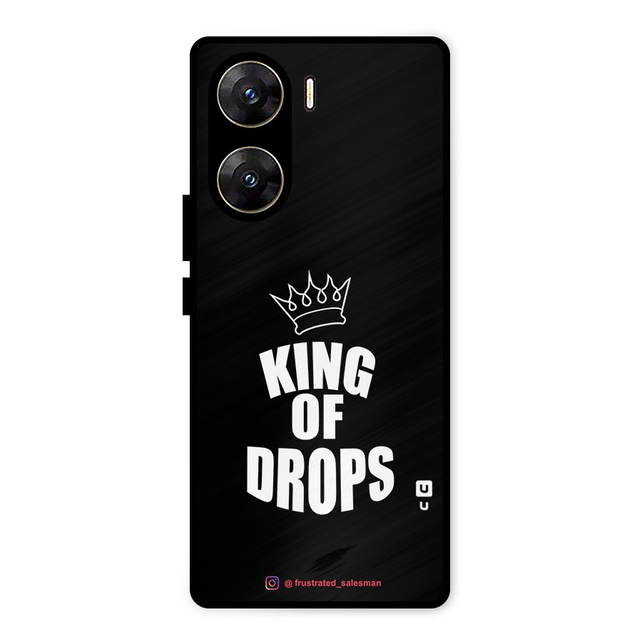 King of Drops Black Metal Back Case for Vivo V29e