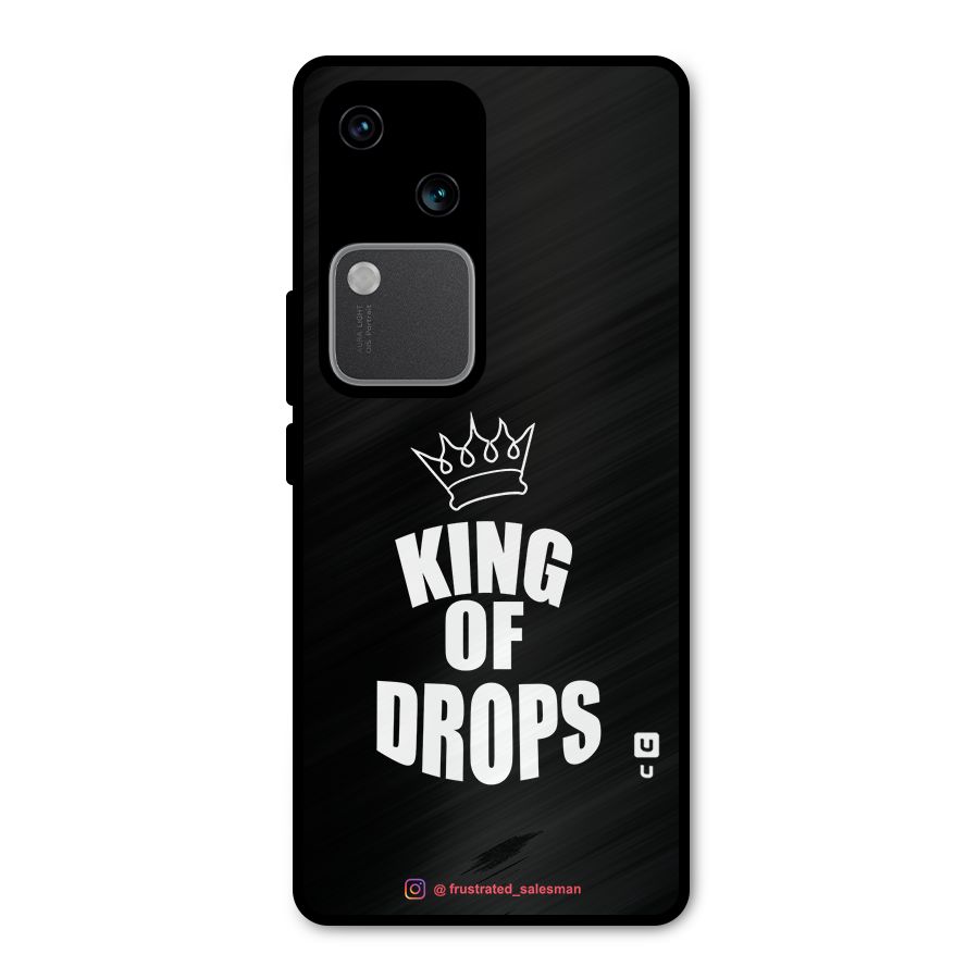 King of Drops Black Metal Back Case for Vivo V30 Pro