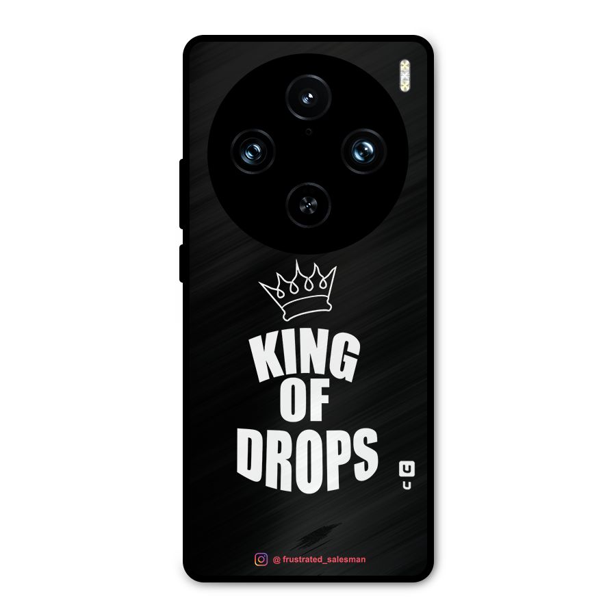 King of Drops Black Metal Back Case for Vivo X100 Pro