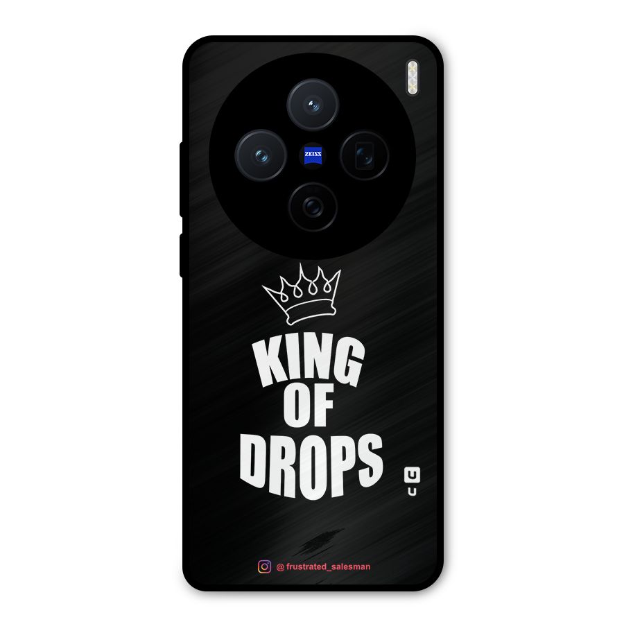 King of Drops Black Metal Back Case for Vivo X200