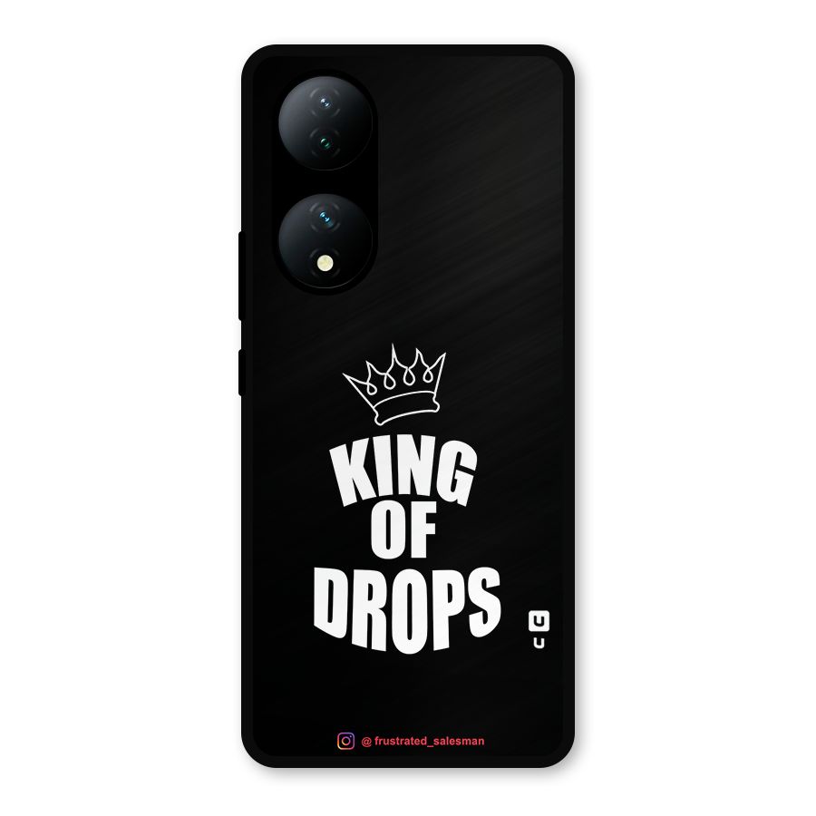 King of Drops Black Metal Back Case for Vivo Y100