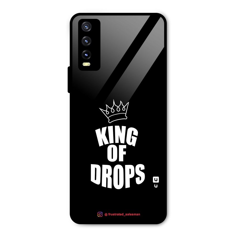 King of Drops Black Metal Back Case for Vivo Y20t