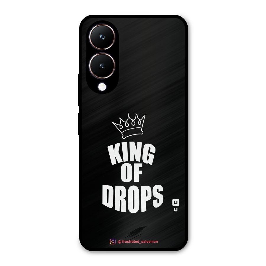 King of Drops Black Metal Back Case for Vivo Y28