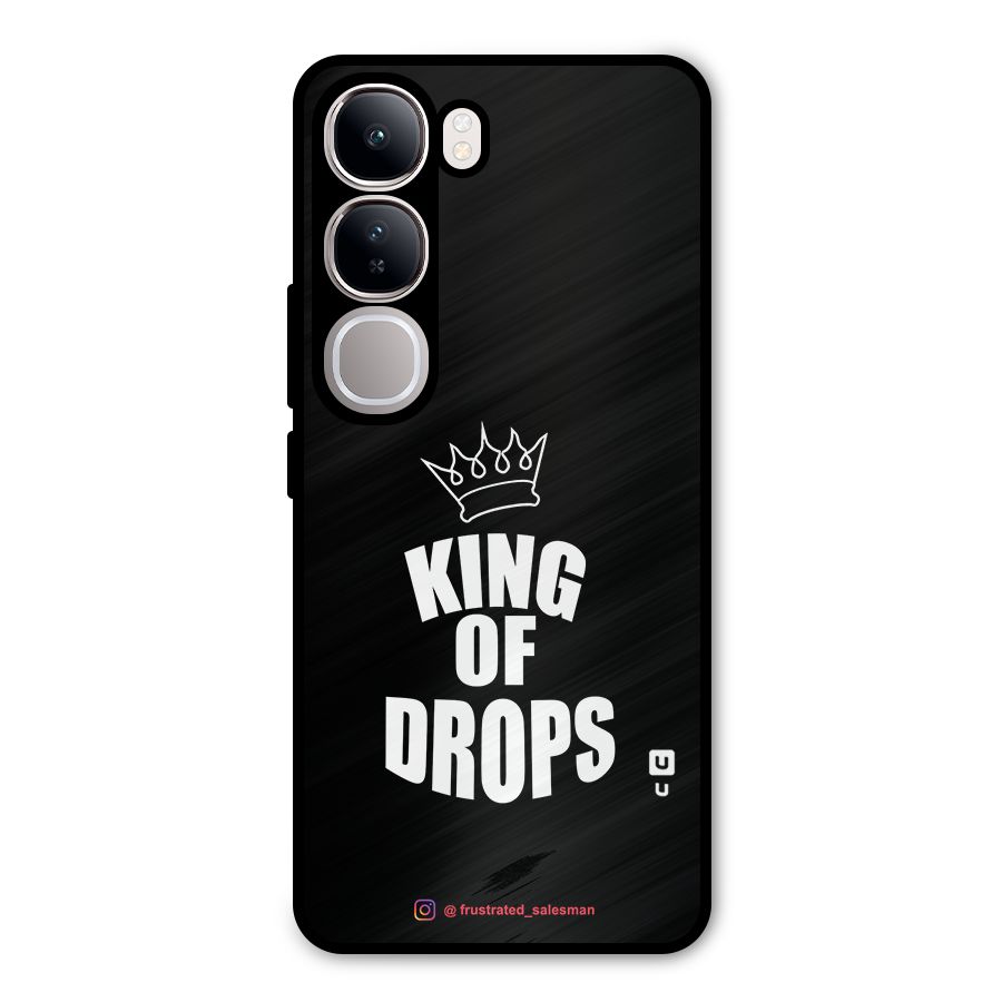 King of Drops Black Metal Back Case for Vivo Y300