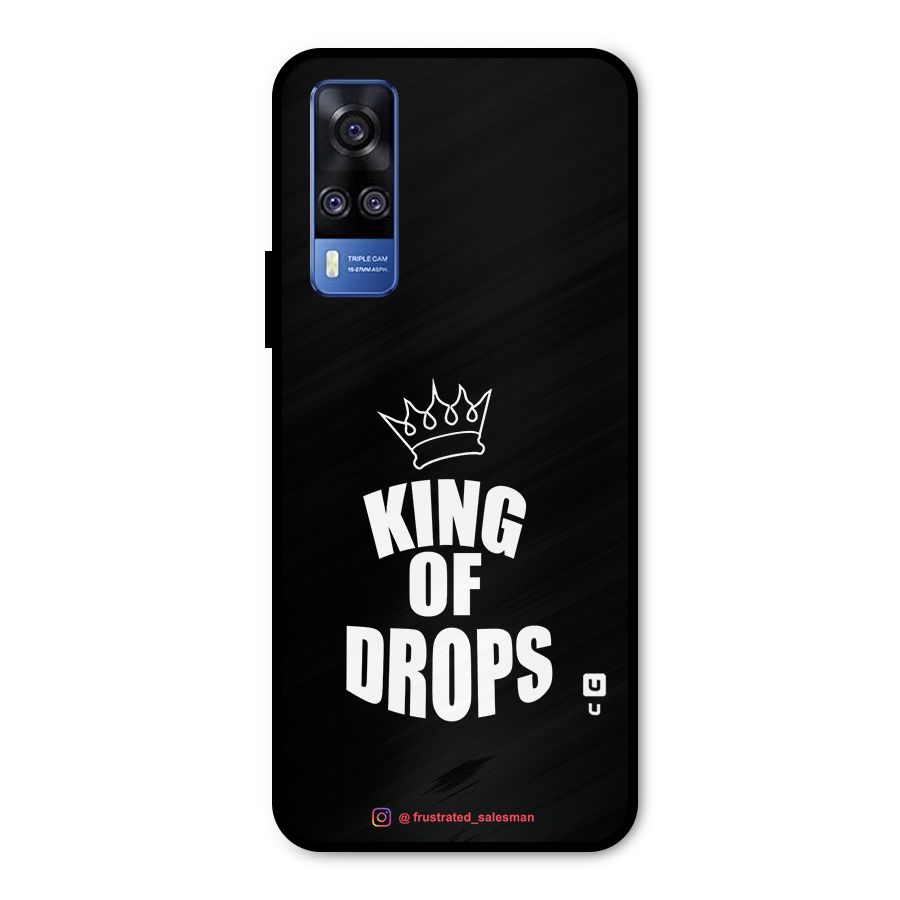 King of Drops Black Metal Back Case for Vivo Y31