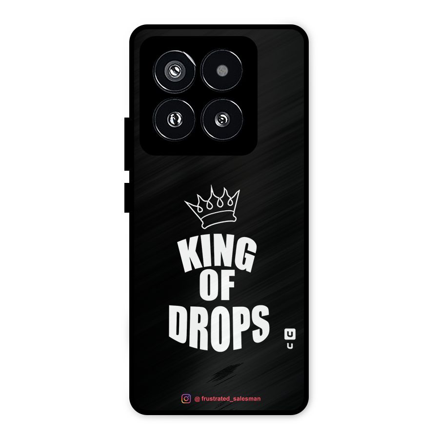 King of Drops Black Metal Back Case for Xiaomi 14 Pro