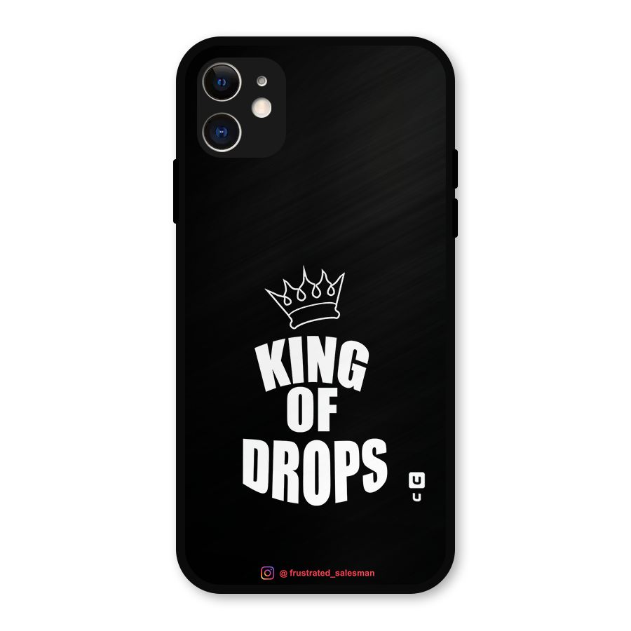 King of Drops Black Metal Back Case for iPhone 11