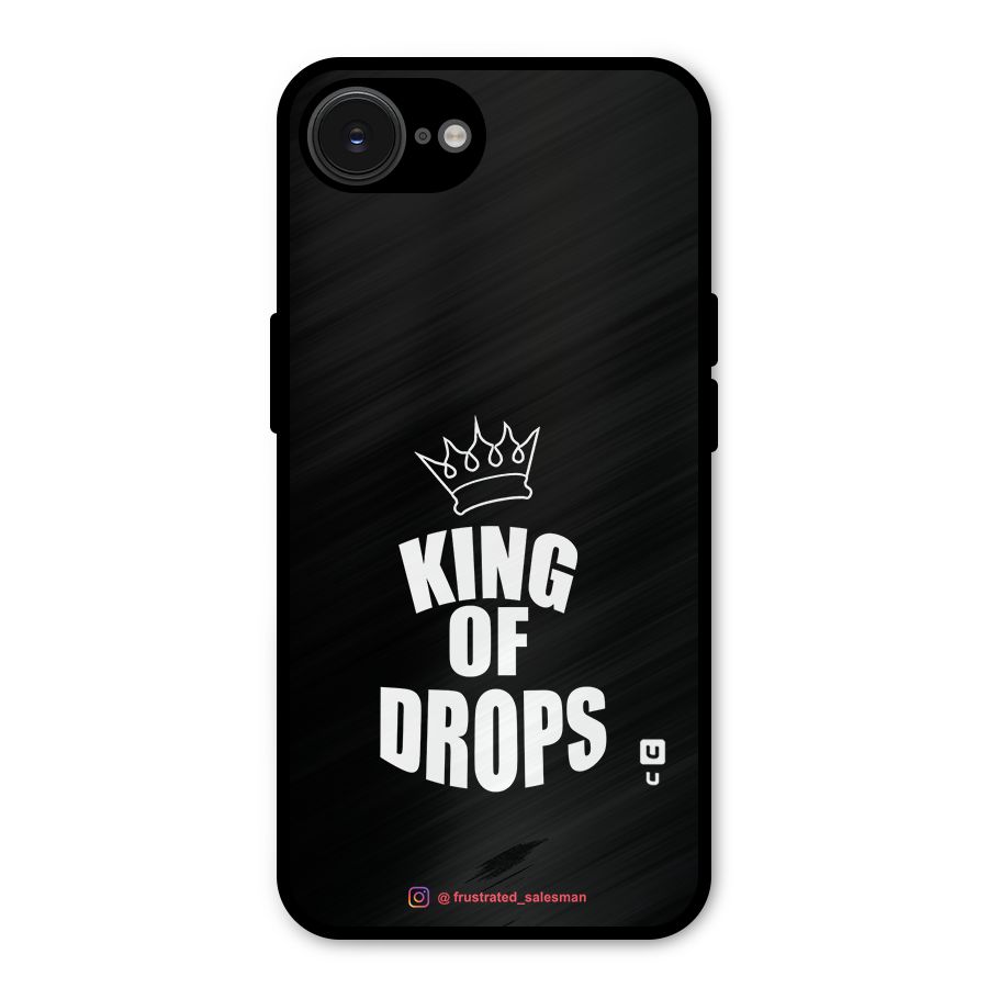King of Drops Black Metal Back Case for iPhone 16e