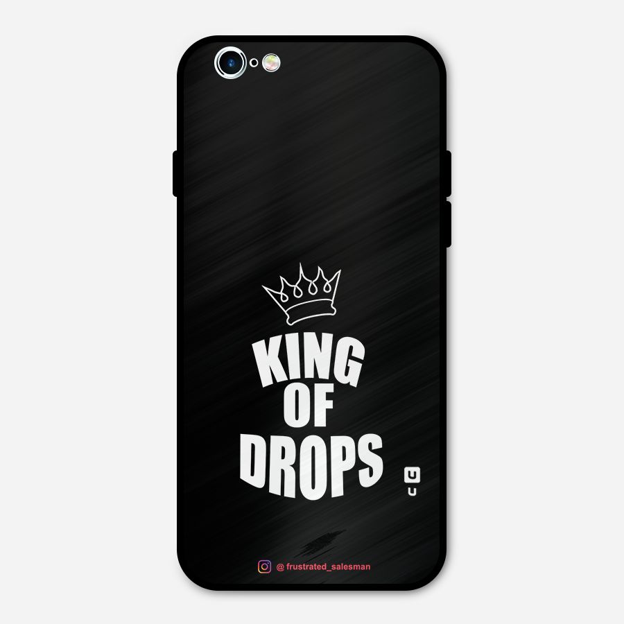 King of Drops Black Metal Back Case for iPhone 6 6s