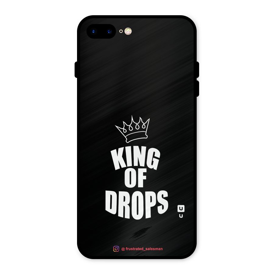 King of Drops Black Metal Back Case for iPhone 8 Plus