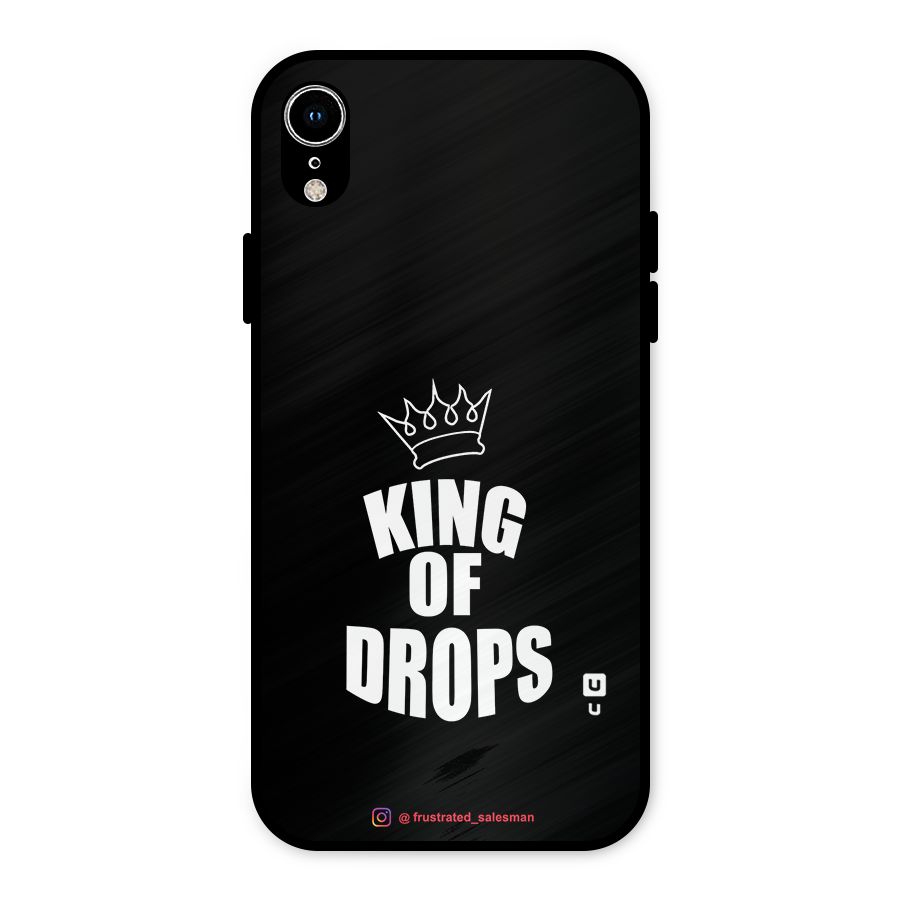 King of Drops Black Metal Back Case for iPhone XR