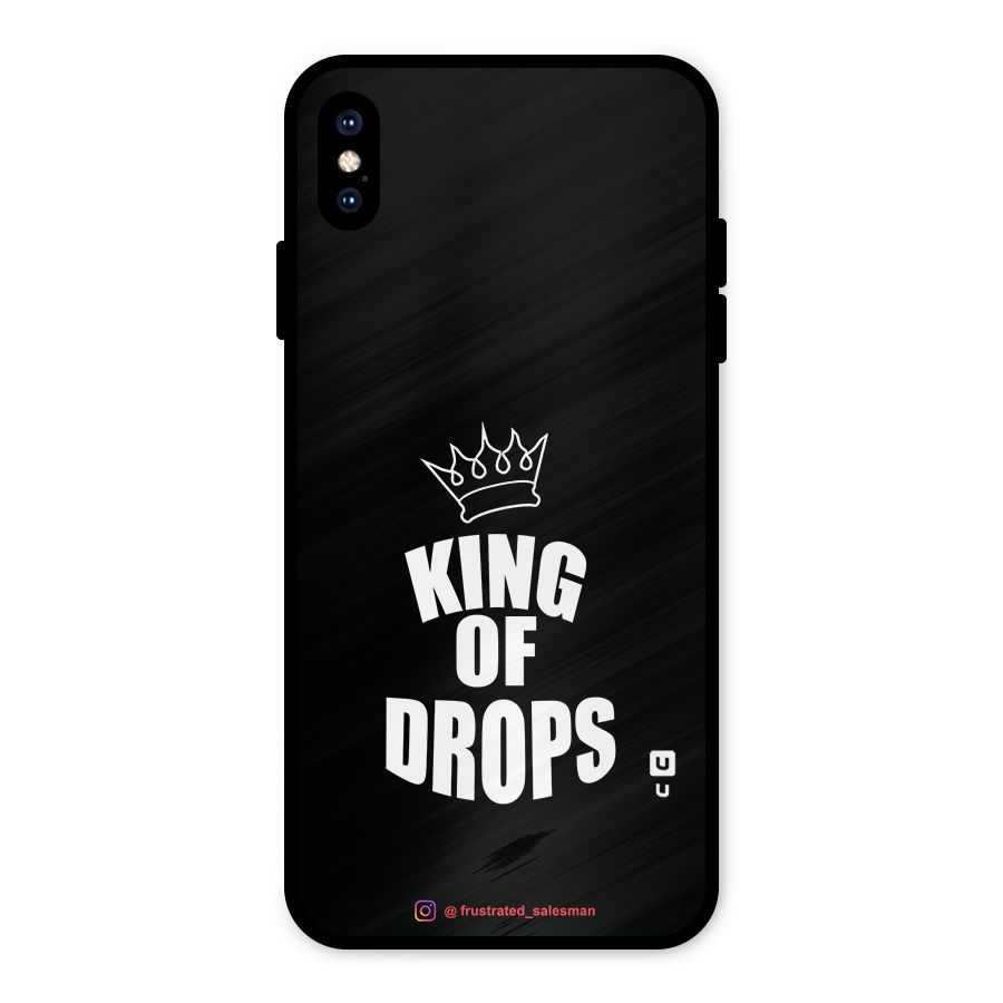 King of Drops Black Metal Back Case for iPhone XS Max