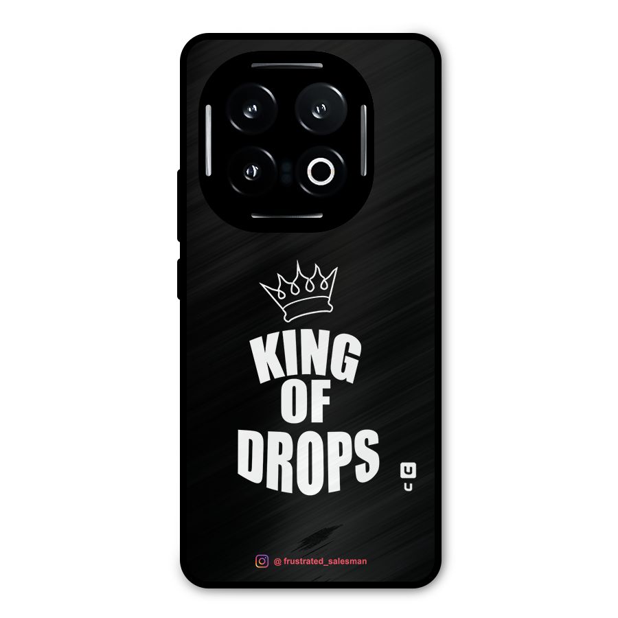 King of Drops Black Metal Back Case for iQOO 13