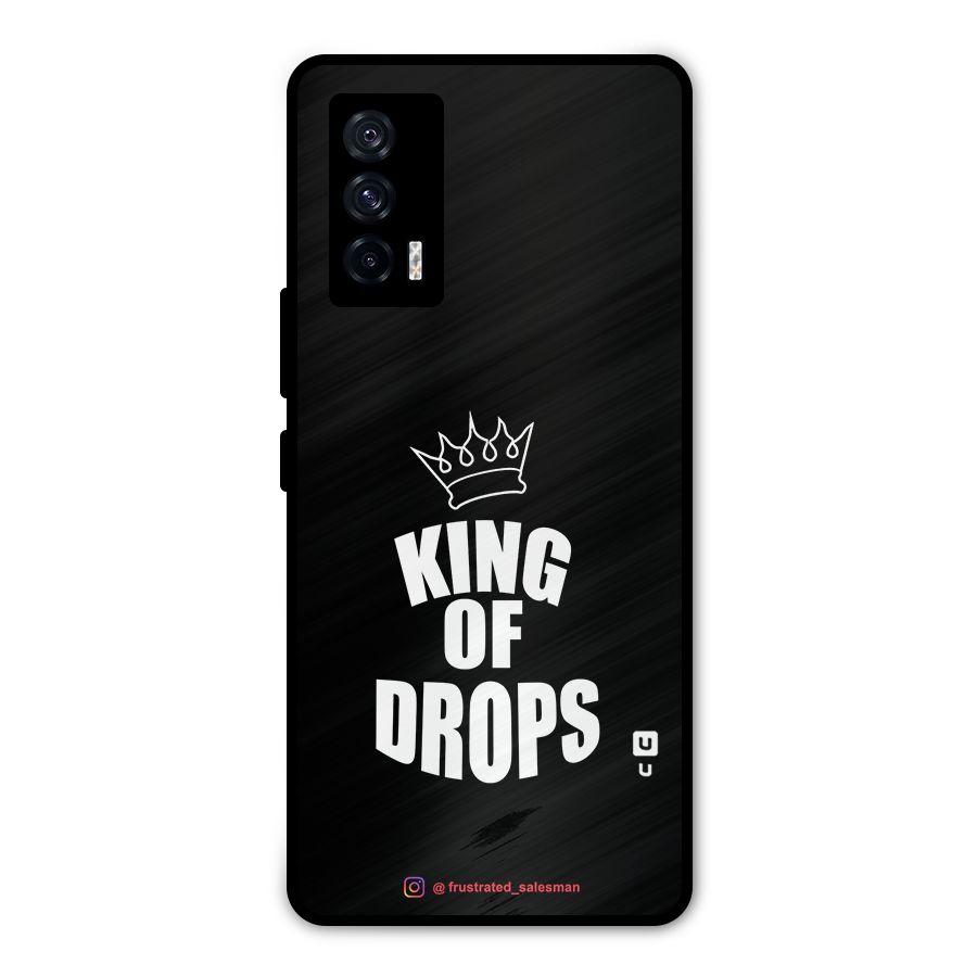 King of Drops Black Metal Back Case for iQOO 7 5G