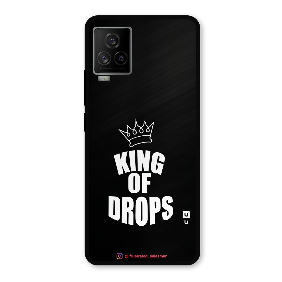 King of Drops Black Metal Back Case for iQOO 7 Legend 5G