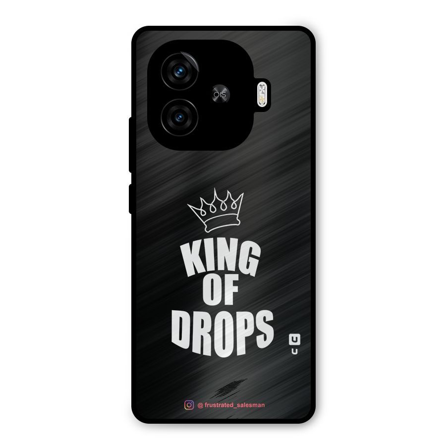 King of Drops Black Metal Back Case for iQOO Neo 10R