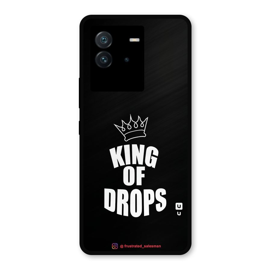 King of Drops Black Metal Back Case for iQOO Neo 6 5G