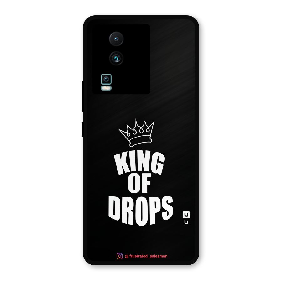King of Drops Black Metal Back Case for iQOO Neo 7 Pro