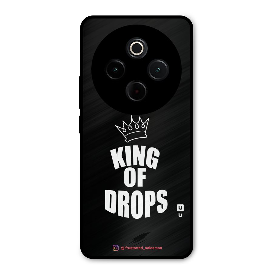 King of Drops Black Metal Back Case for iQOO Z10
