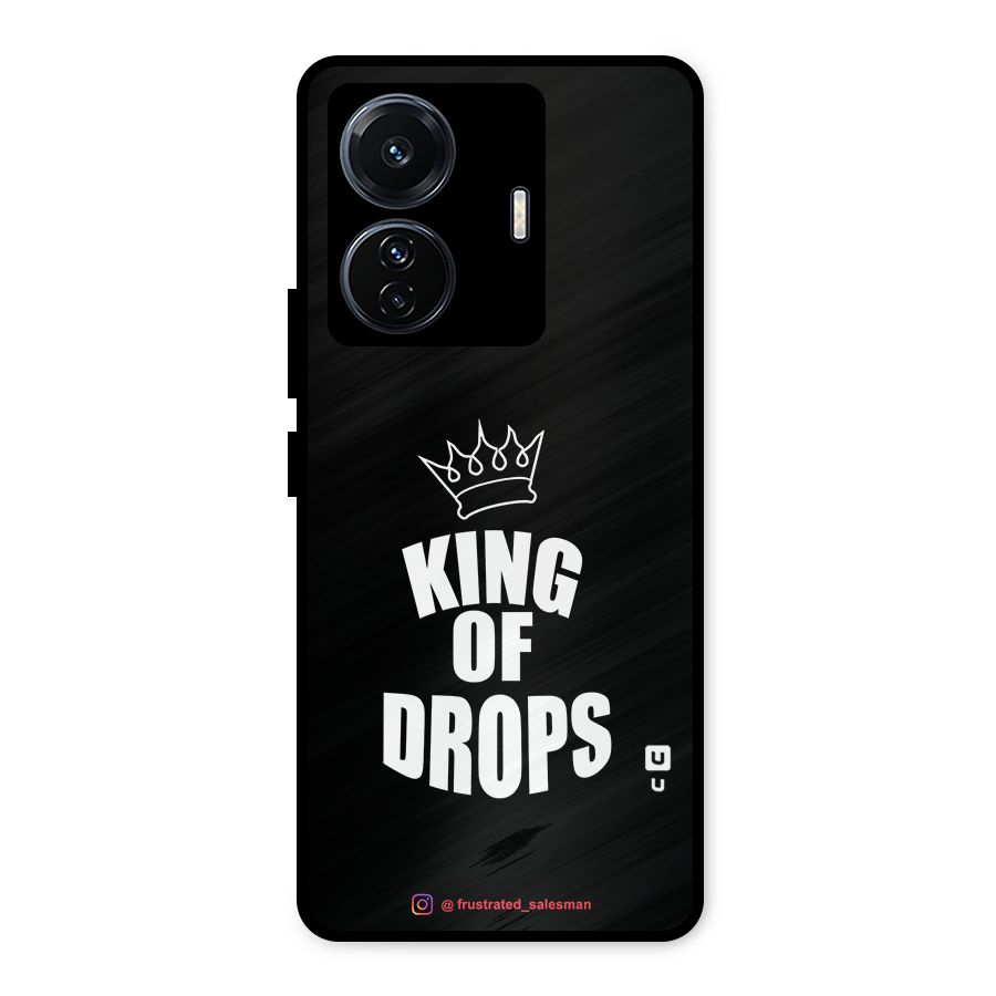 King of Drops Black Metal Back Case for iQOO Z6