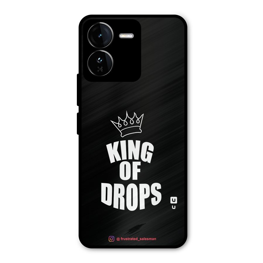 King of Drops Black Metal Back Case for iQOO Z9