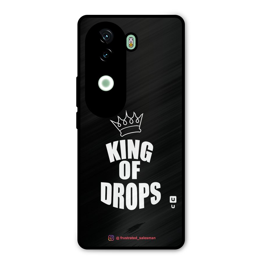 King of Drops Black Metal Back Case for iQOO Z9s