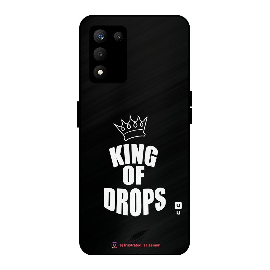 King of Drops Black Metal Back Case for realme 9 5G SE