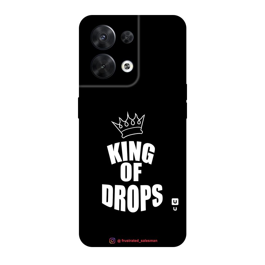 King of Drops Black Original Polycarbonate Back Case for Oppo Reno8 5G