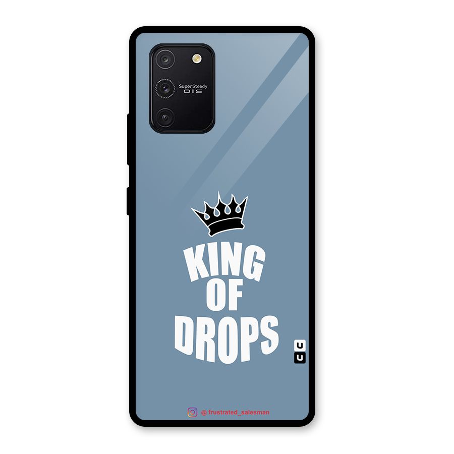 King of Drops Mustard SteelBlue Glass Back Case for Galaxy S10 Lite