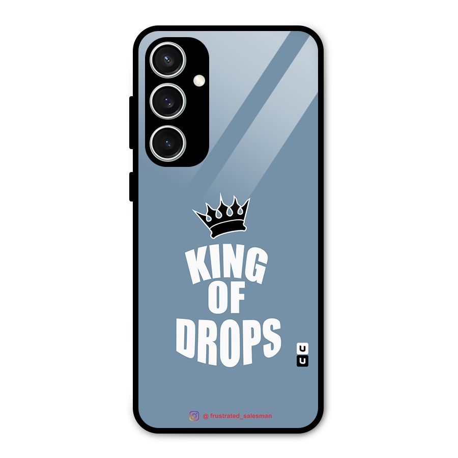 King of Drops Mustard SteelBlue Glass Back Case for Galaxy S23 FE