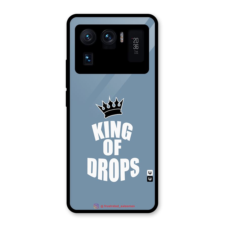 King of Drops Mustard SteelBlue Glass Back Case for Mi 11 Ultra